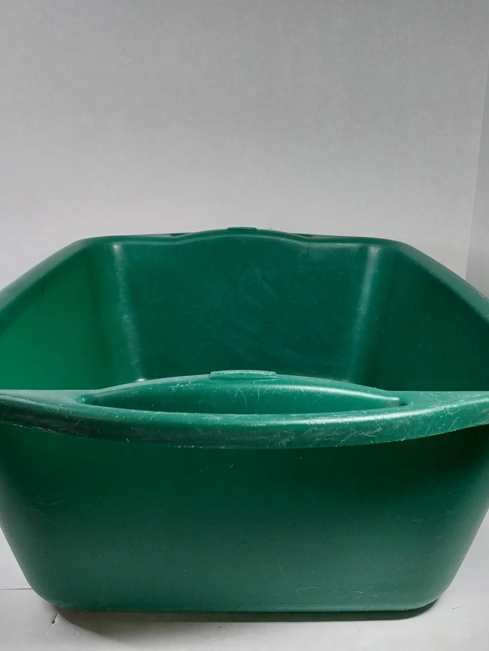 Vintage 70/80s Rubbermaid Ribbed Green Dish Wash Pan 2948 RARE 16x12.75x7”